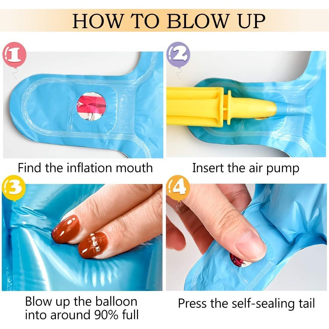 Set Baloane din Folie Metalizata, ANGELBEAR, Model Happy Birthday, Litere de 40 cm, Baloane Party, Ambalaj Individual, Pai, Ata si Adeziv Incluse, Umflare cu Aer sau Heliu, Multicolor