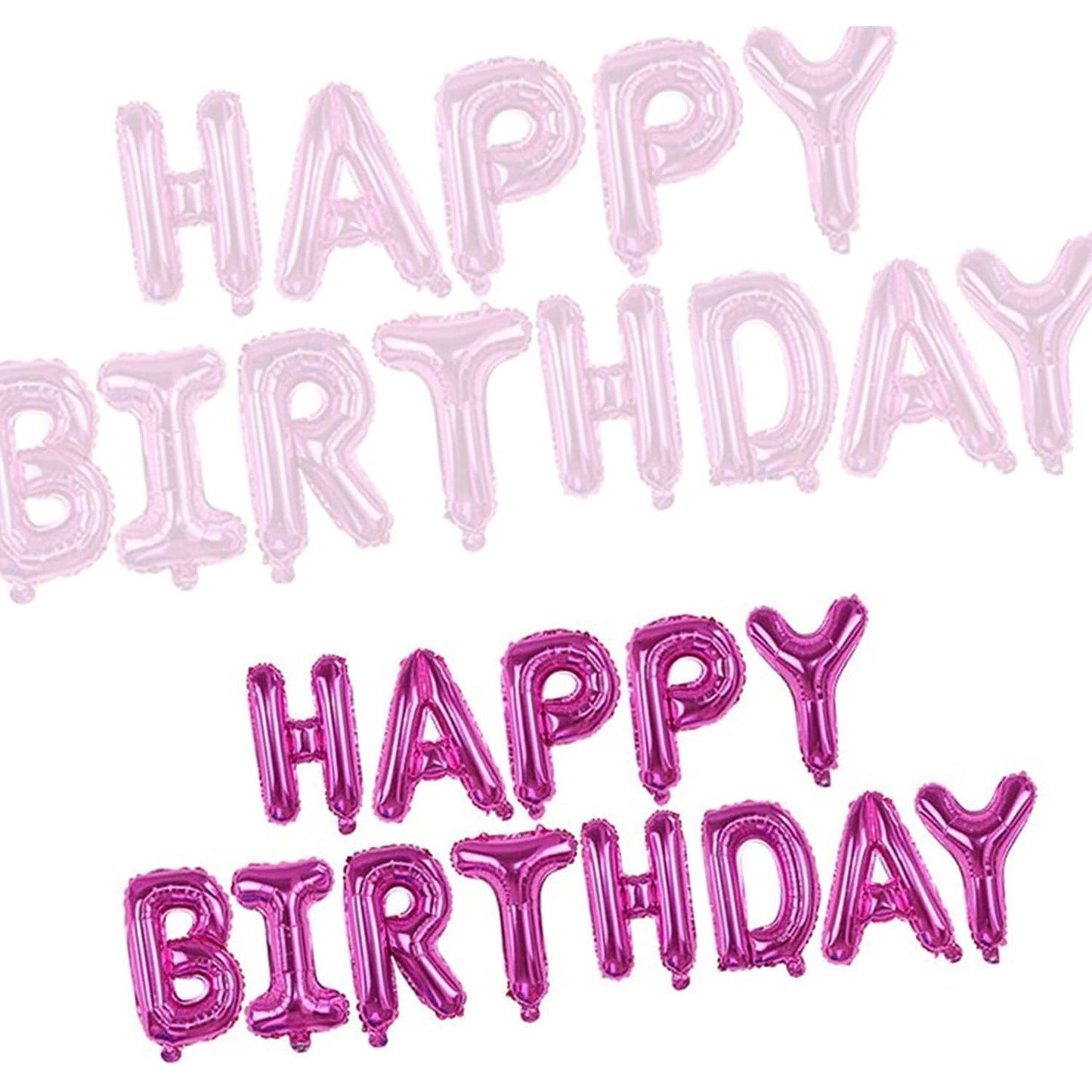 Set Baloane din Folie Metalizata, ANGELBEAR, Model Happy Birthday, Litere de 40 cm, Baloane Party, Ambalaj Individual, Pai, Ata si Adeziv Incluse, Umflare cu Aer sau Heliu, Mov