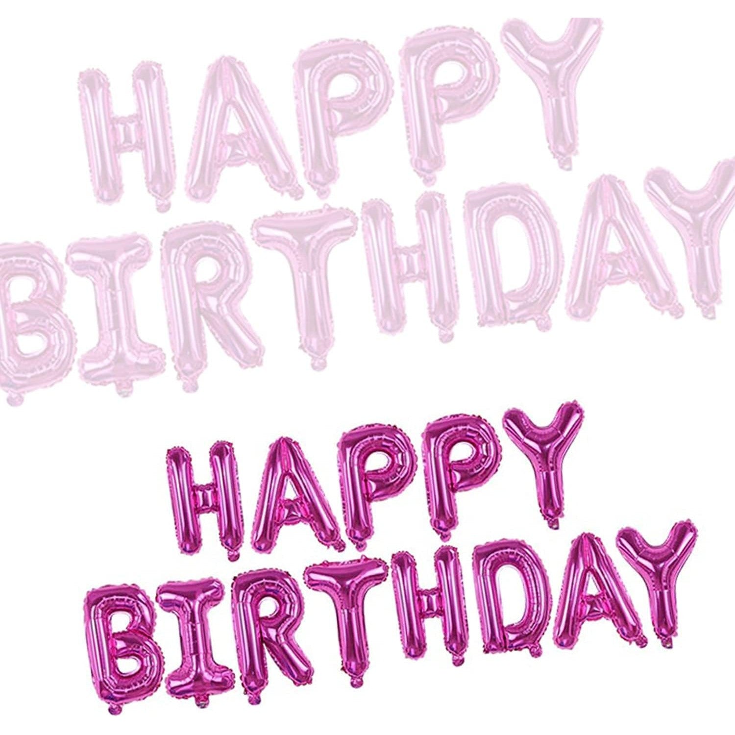 Set Baloane din Folie Metalizata, ANGELBEAR, Model Happy Birthday, Litere de 40 cm, Baloane Party, Ambalaj Individual, Pai, Ata si Adeziv Incluse, Umflare cu Aer sau Heliu, Mov