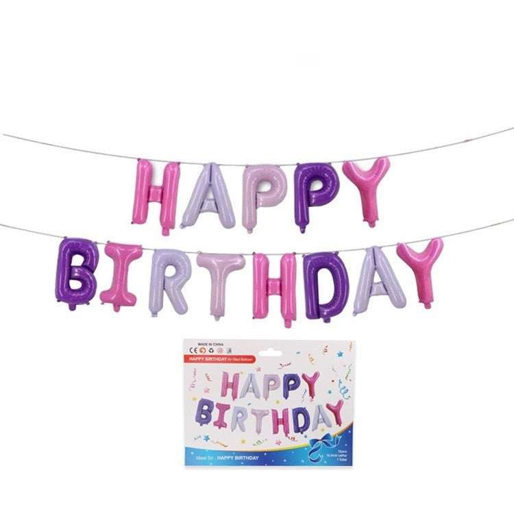 Set baloane folie ANGELBEAR, Happy Birthday, 40 cm, multicolor