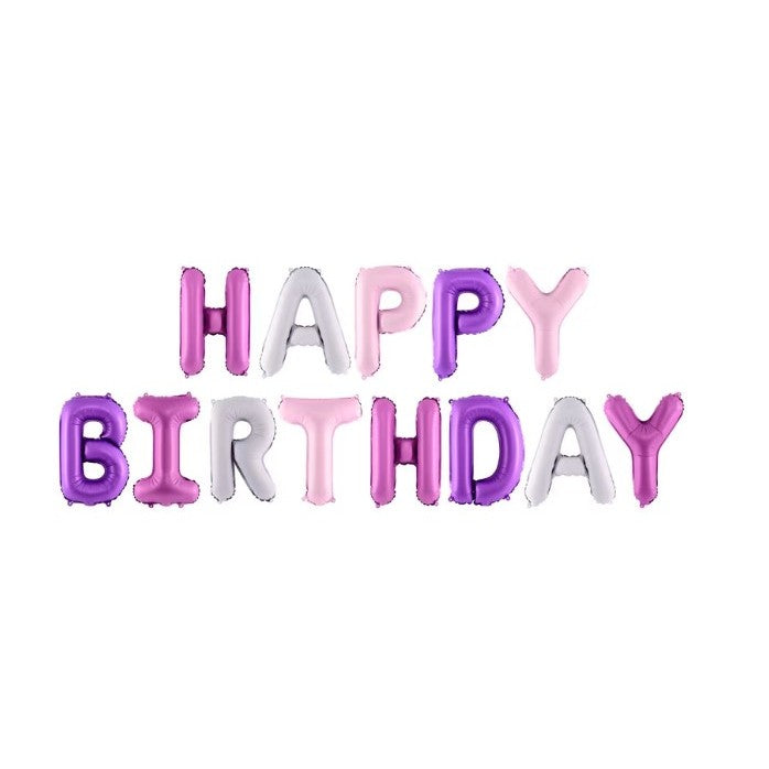 Set baloane folie ANGELBEAR, Happy Birthday, 40 cm, multicolor