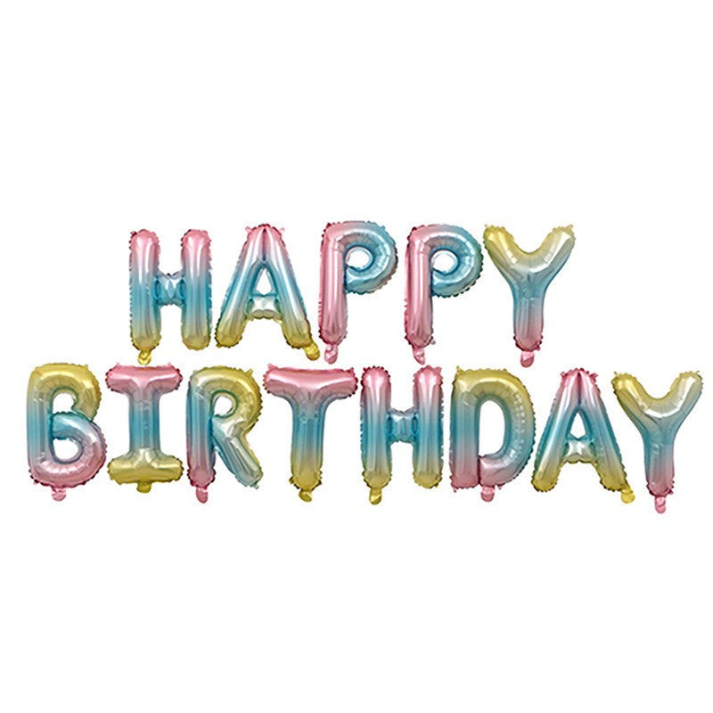 Set baloane folie ANGELBEAR, Happy Birthday, 40 cm, multicolor