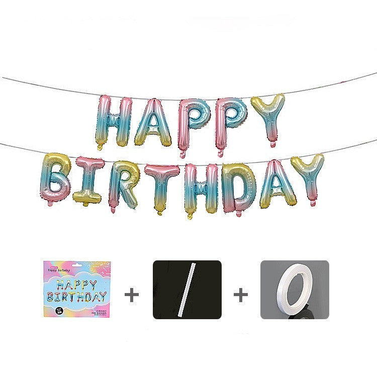 Set baloane folie ANGELBEAR, Happy Birthday, 40 cm, multicolor