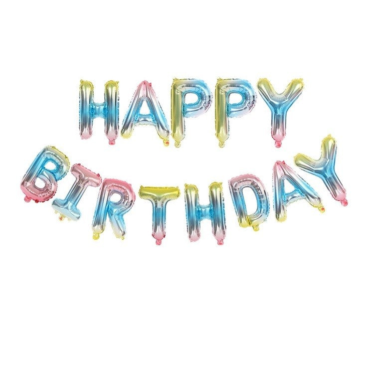 Set baloane folie ANGELBEAR, Happy Birthday, 40 cm, multicolor