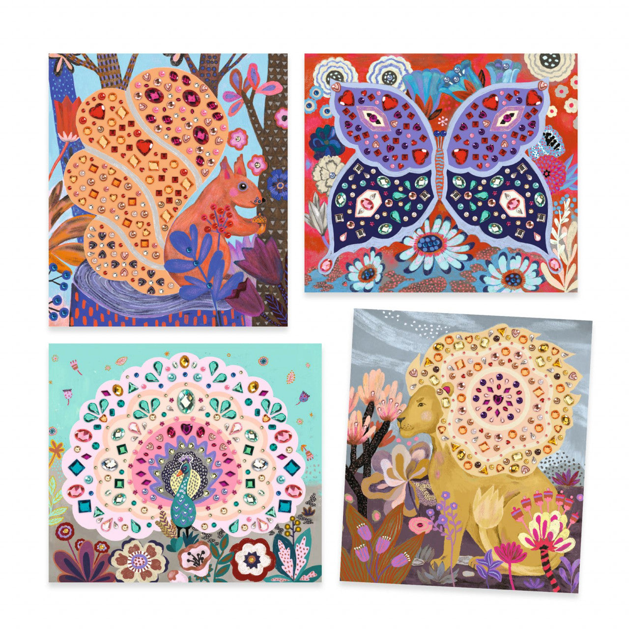 Set creativ cu strasuri Frumusete salbatica, Djeco