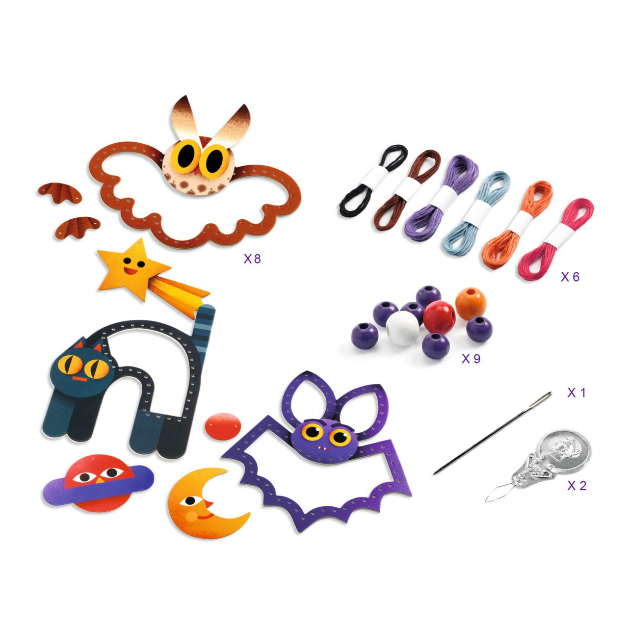 Set creativ de cusut Pe timp de noapte, Djeco