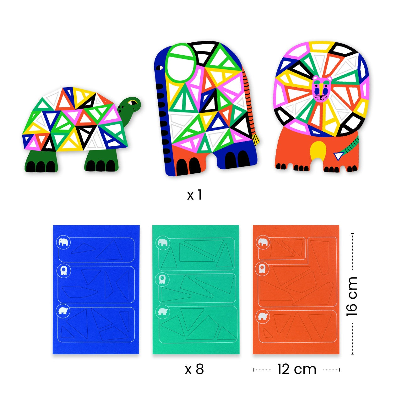 Set creativ mozaic Animale, Djeco