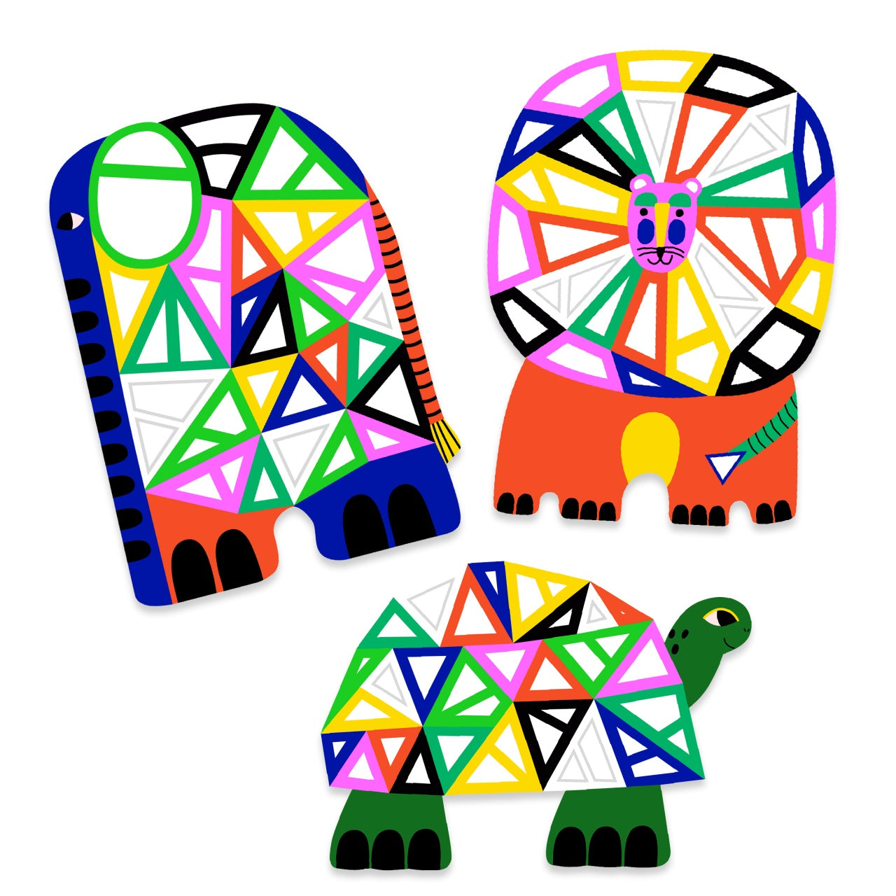 Set creativ mozaic Animale, Djeco