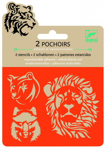 Set sabloane Animale salbatice, Djeco