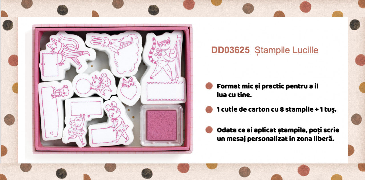 Set stampile mesaje Lucille, Djeco