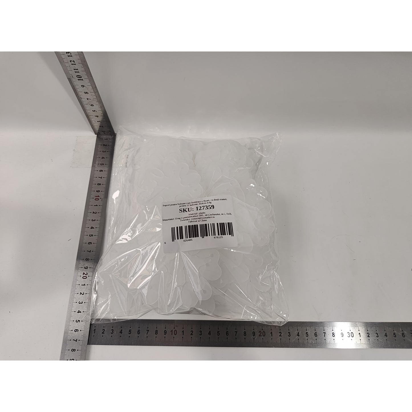 Suport pentru Baloane, ANGELBEAR, Care Formeaza o Floare, cu Doua Straturi, pentru 11 Baloane, 8x8cm, 4.6g