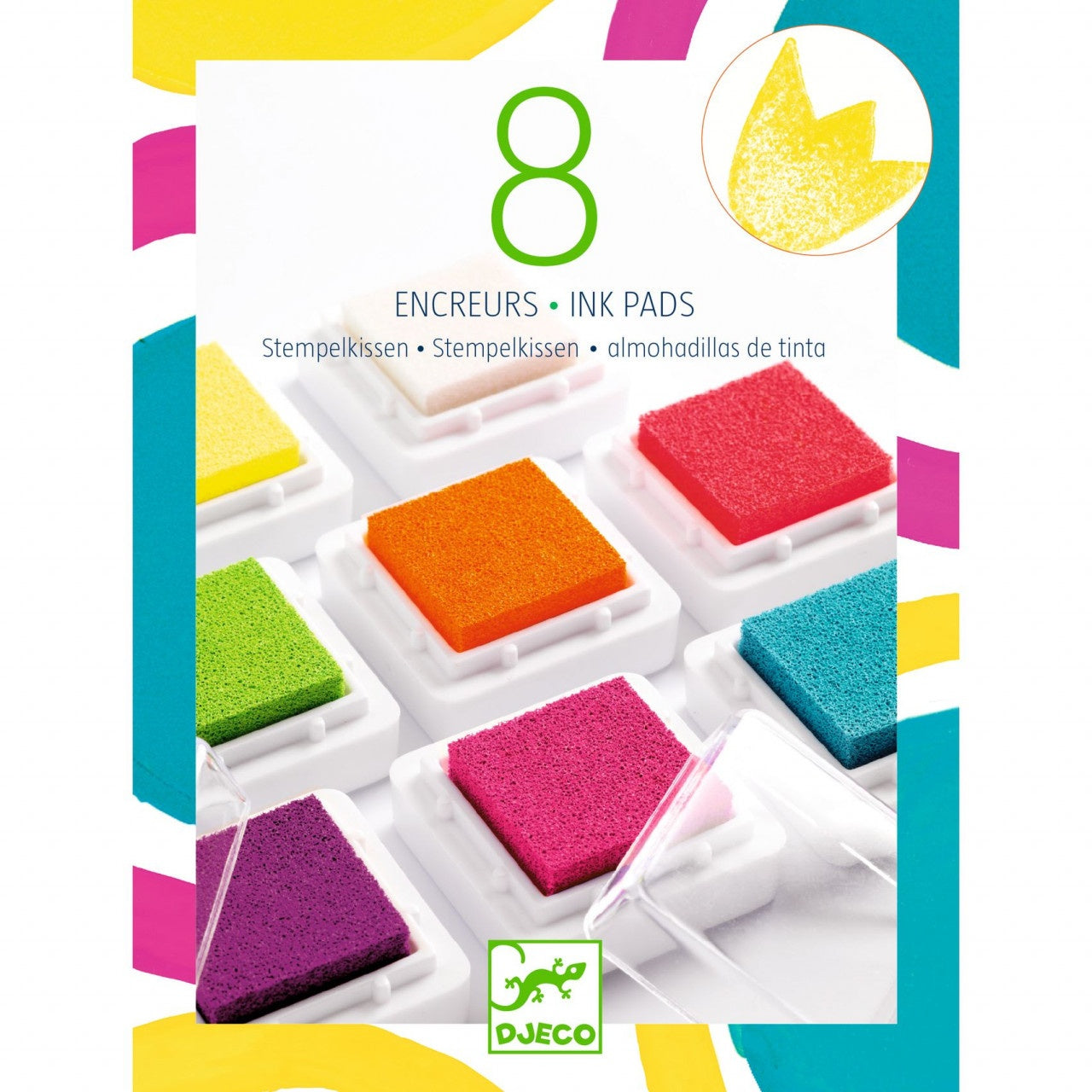 Tusiere colorate pentru stampile, Djeco