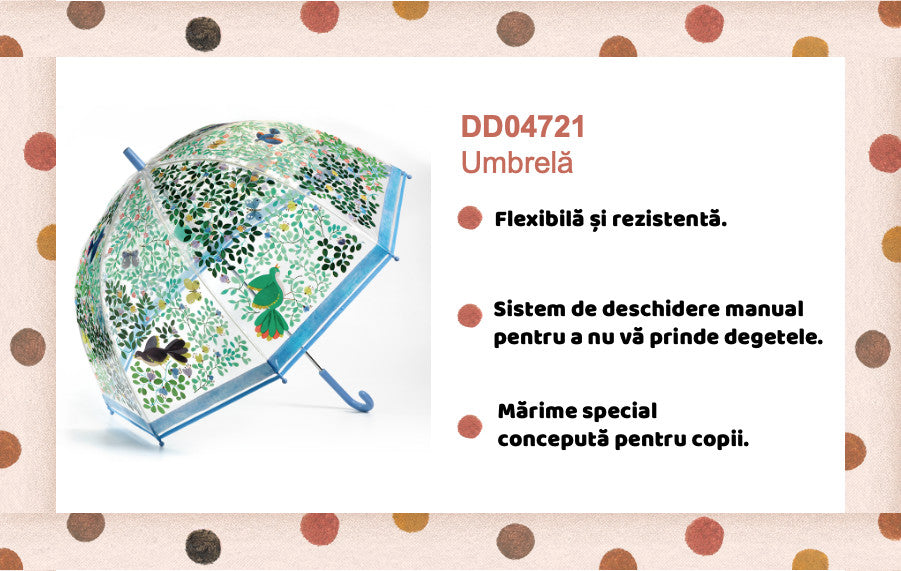 Umbrela pentru adulti Flori si pasari, Djeco
