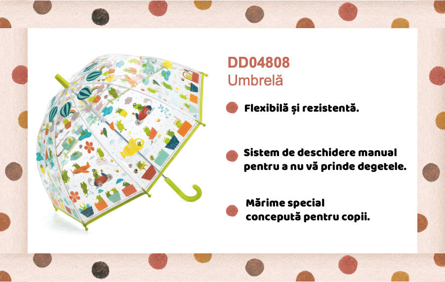 Umbrela pentru copii Broscute, Djeco