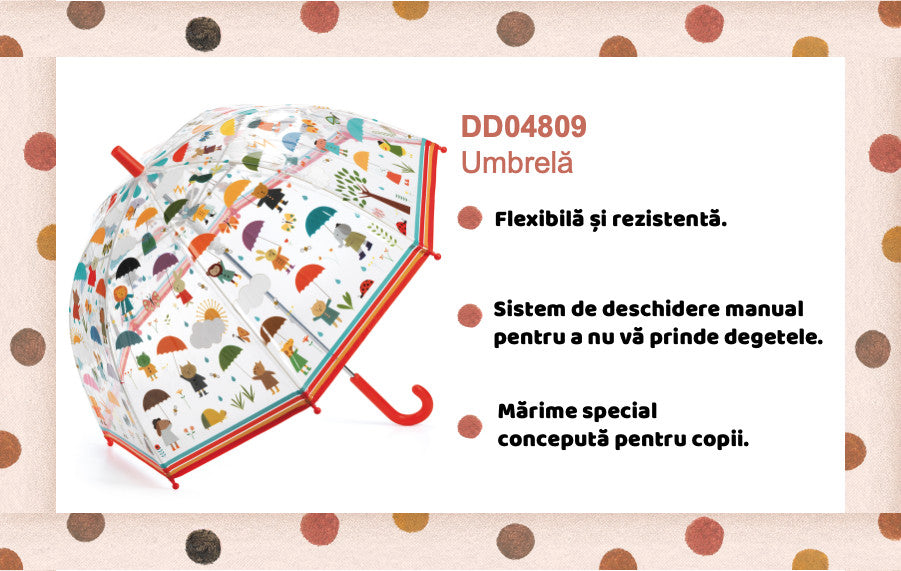 Umbrela pentru copii In ploaie, Djeco