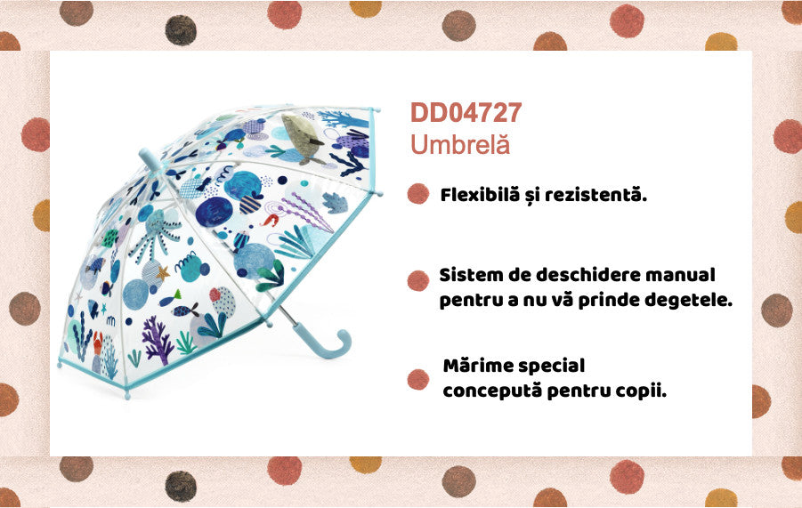 Umbrela pentru copii Motive marine, Djeco