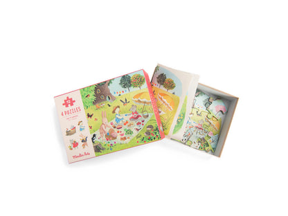 4 puzzle-uri anotimpuri, Moulin Roty