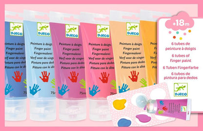 6 culori de pictat cu mana Sweet, Djeco