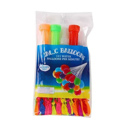 Baloane de Apa pentru Distractii, ANGELBEAR, Baloane cu Umplere Rapida, Baloane de Lupta cu Apa, 111 bucati, din Emulsie, Multicolor