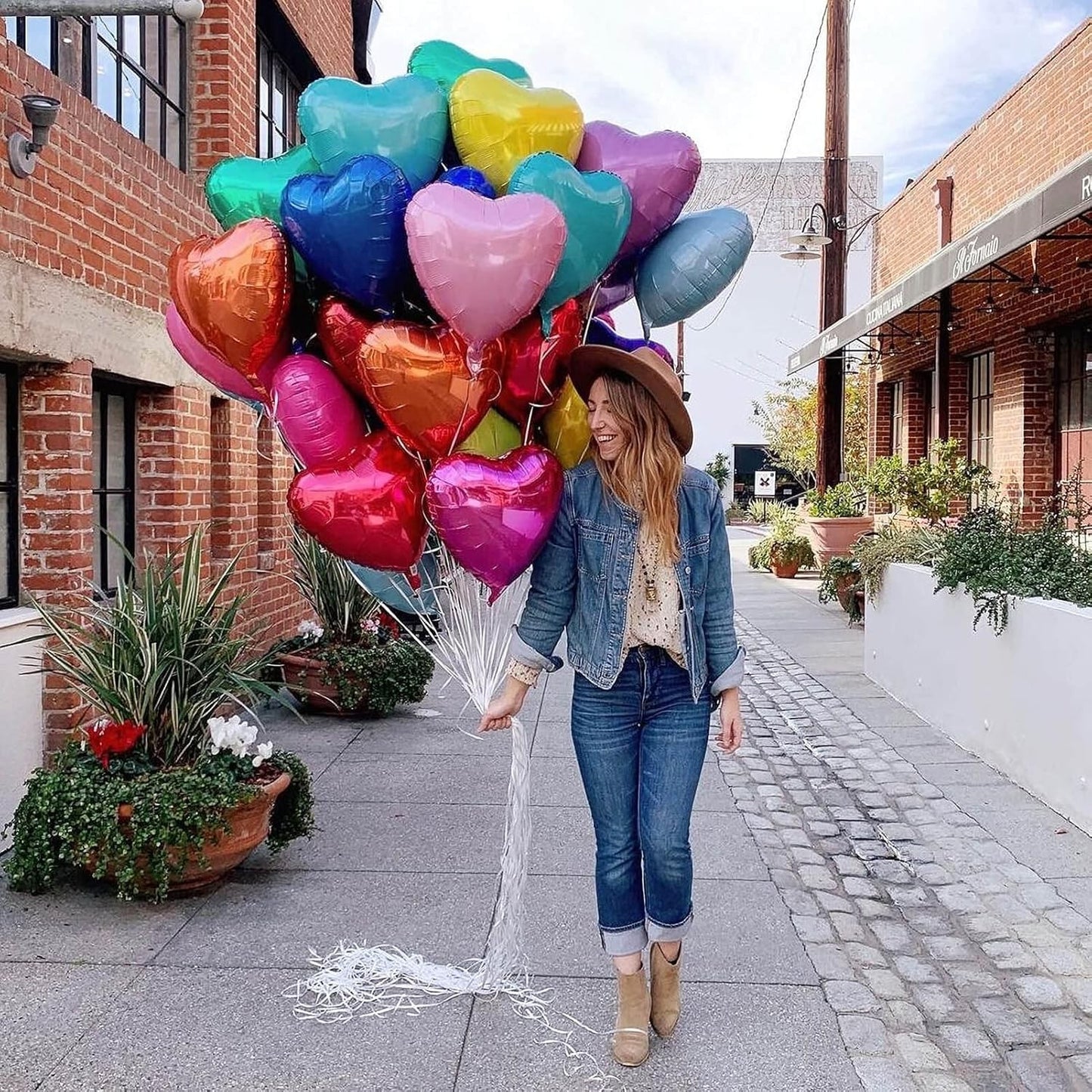 Balon din Folie Metalizata, ANGELBEAR, Figurina Inimioara, Model Simplu, Tematica Iubire, 40 cm, Ambalaj Individual, Pai Inclus, Umflare cu Aer sau Heliu, Albastru