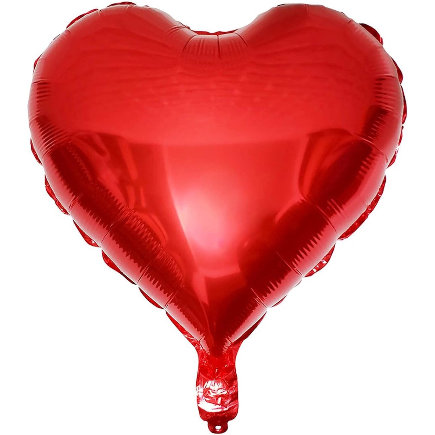 Balon din Folie Metalizata, ANGELBEAR, Figurina Inimioara, Model Simplu, Tematica Iubire, 40 cm, Ambalaj Individual, Pai Inclus, Umflare cu Aer sau Heliu, Rosu