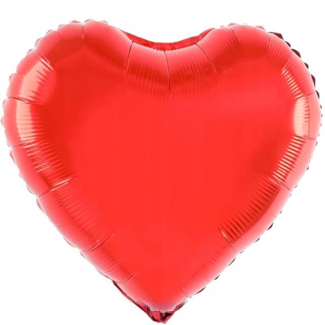 Balon din Folie Metalizata, ANGELBEAR, Figurina Inimioara, Model Simplu, Tematica Iubire, 40 cm, Ambalaj Individual, Pai Inclus, Umflare cu Aer sau Heliu, Rosu