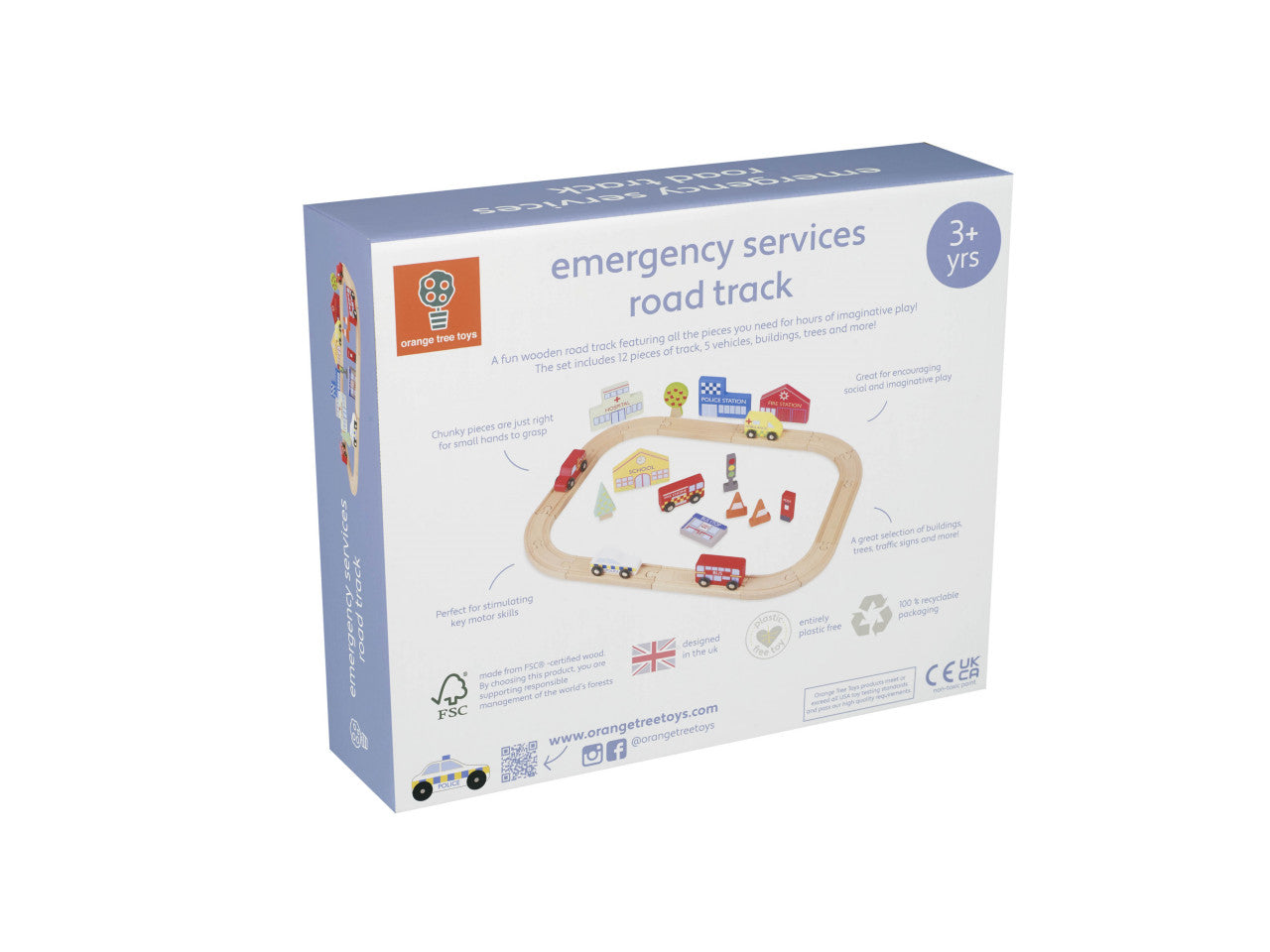 Circuit cu vehicule utilitare, Orange Tree Toys