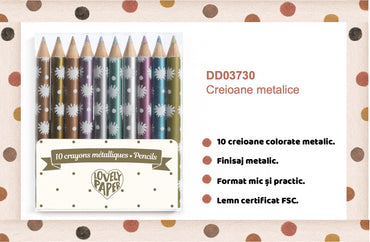 Creioane colorate metalice Chic, Djeco