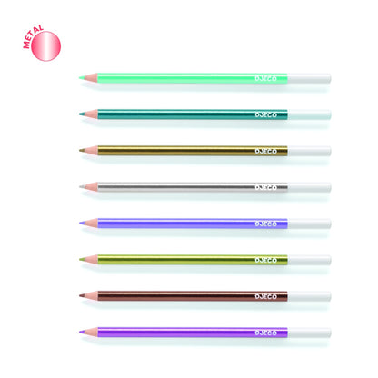 Creioane colorate metalice, Djeco