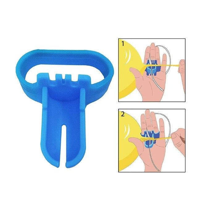 Dispozitiv de Legat Baloane, ANGELBEAR, din Plastic, pentru Mana, 6.5 x 5.5 cm, Albastru