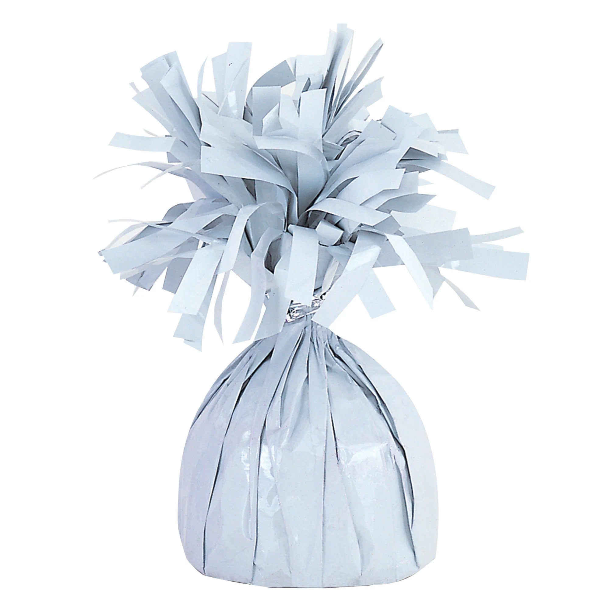 Greutate pentru Baloane cu Heliu, ANGELBEAR, din Folie cu Franjuri, 170g, 13 x 5 x 3 cm, Alb