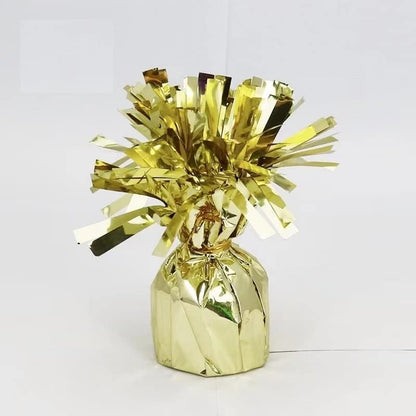 Greutate pentru Baloane cu Heliu, ANGELBEAR, din Folie cu Franjuri, 170g, 13 x 5 x 3 cm, Auriu
