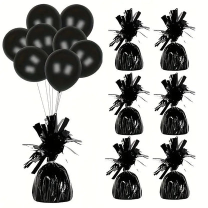 Greutate pentru Baloane cu Heliu, ANGELBEAR, din Folie cu Franjuri, 170g, 13 x 5 x 3 cm, Negru
