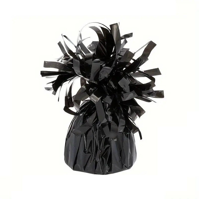 Greutate pentru Baloane cu Heliu, ANGELBEAR, din Folie cu Franjuri, 170g, 13 x 5 x 3 cm, Negru