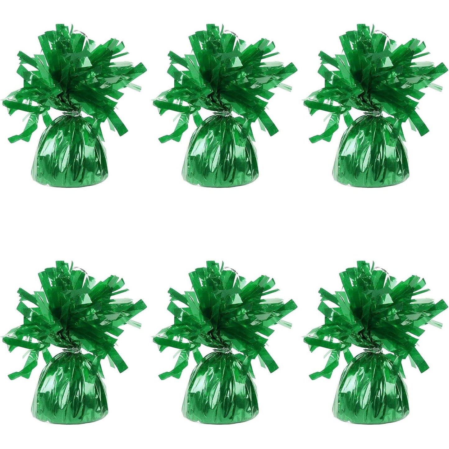 Greutate pentru Baloane cu Heliu, ANGELBEAR, din Folie cu Franjuri, 170g, 13 x 5 x 3 cm, Verde