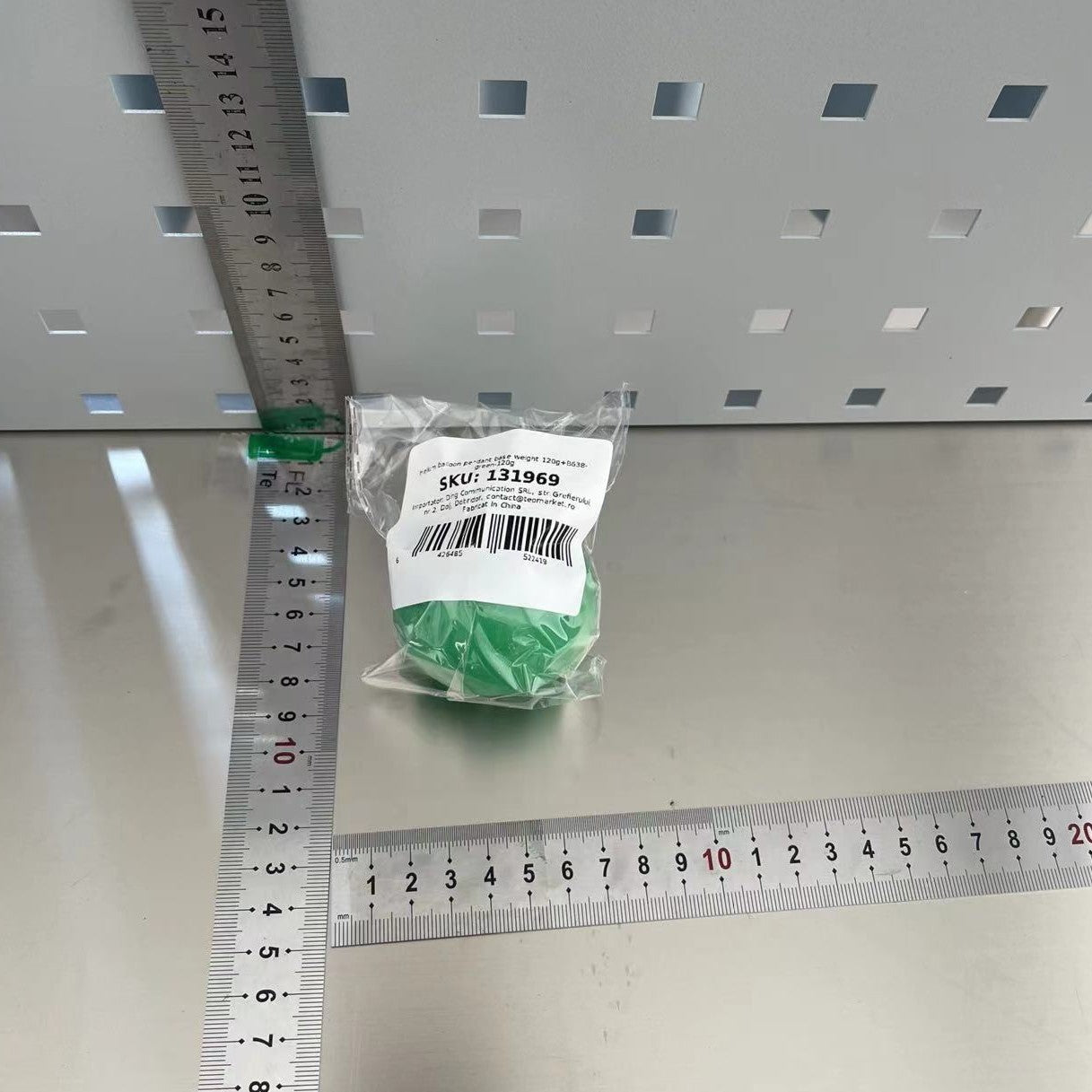 Greutate pentru Baloane, ANGELBEAR, Accesoriu Petrecere, 5.5x5.5 cm, 120 g, Verde