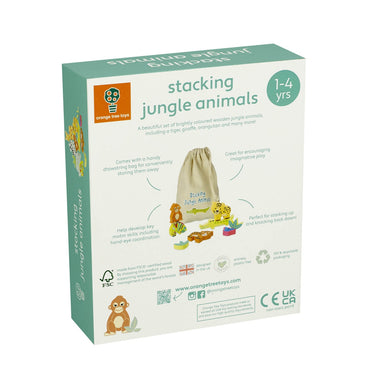 Joc Animale din jungla de stivuit, Orange Tree Toys
