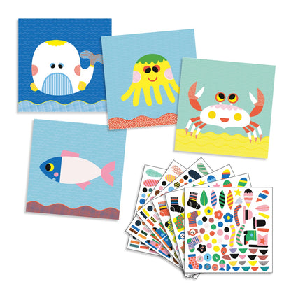 Joc creativ colaje Creaturi marine, Djeco