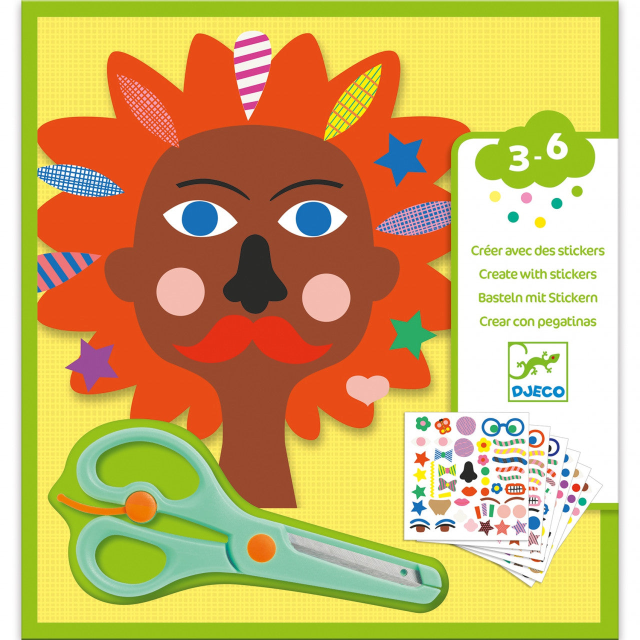 Joc creativ cu autocolante La coafor, Djeco