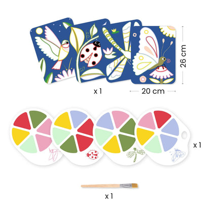 Joc creativ de pictura Fluturi si buburuze, Djeco