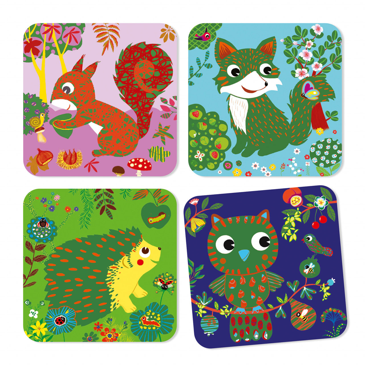 Joc creativ de razuit Animale prietenoase, Djeco