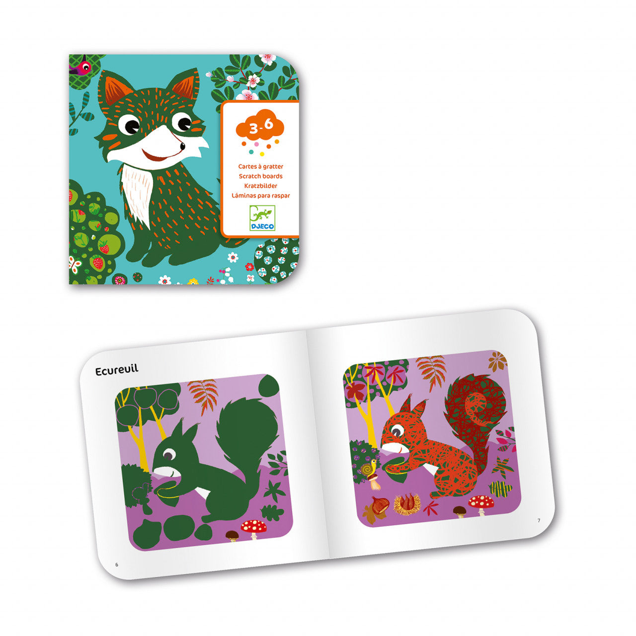 Joc creativ de razuit Animale prietenoase, Djeco