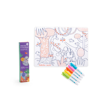 Joc creativ Plansa din silicon de colorat, Moulin Roty