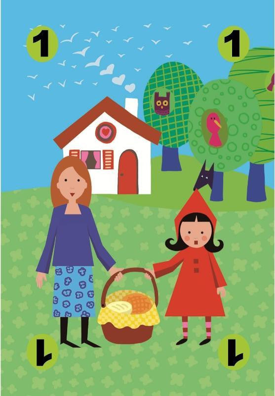 Joc de carti Scufita rosie, Djeco