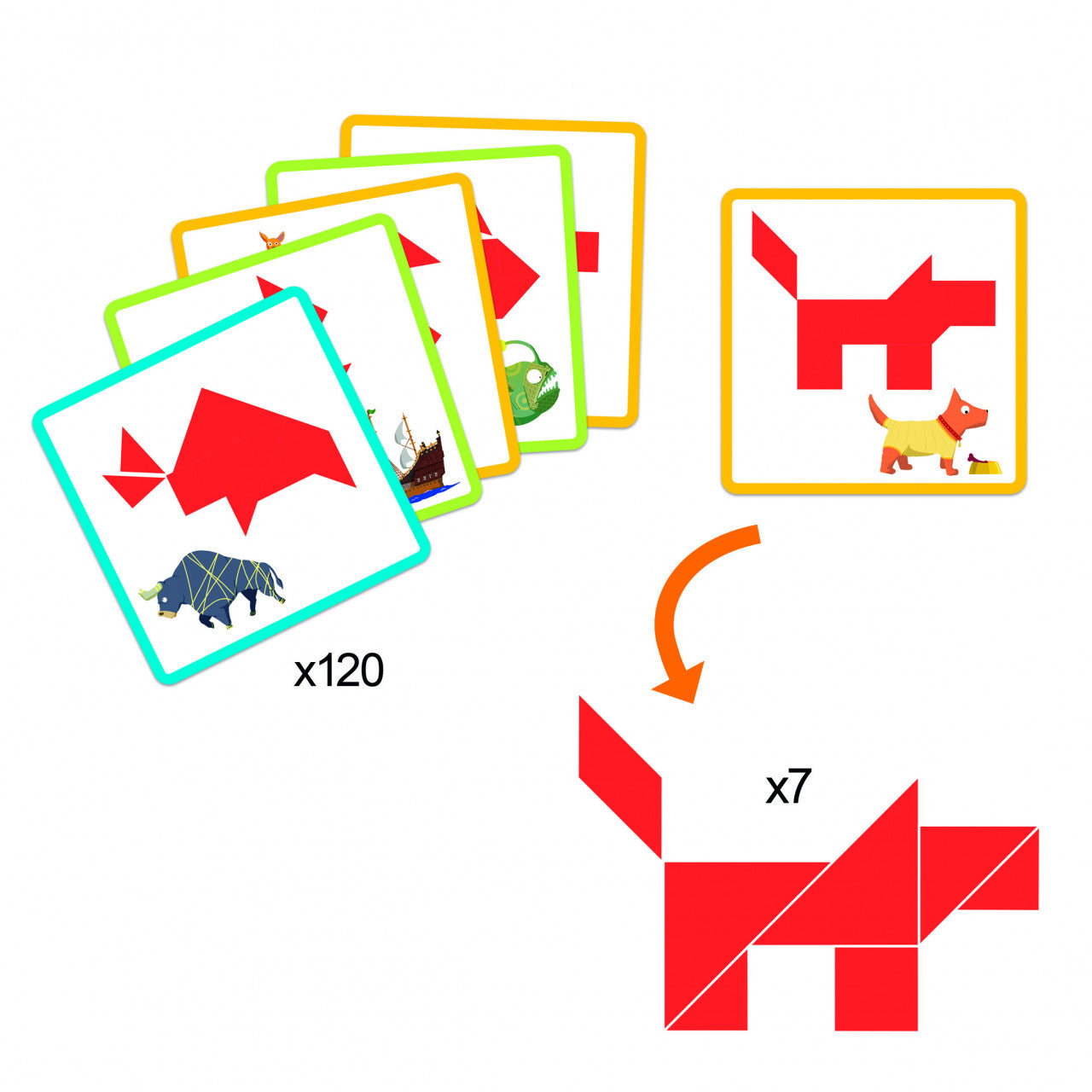 Joc de logica Tangram, Djeco