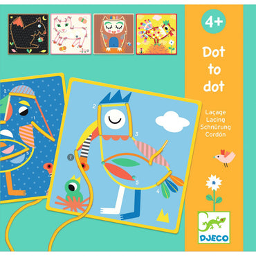Joc educativ de cusut cu siret Punct cu punct, Djeco