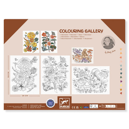 Mapa cu 3 postere de colorat Natura, Djeco