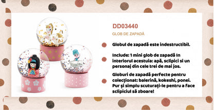 Mini glob cu zapada So cute, Djeco Balerina