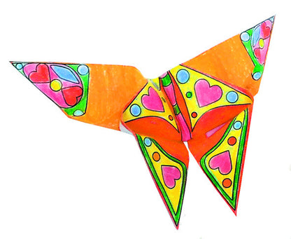 Origami Fluturasi de colorat, Fridolin