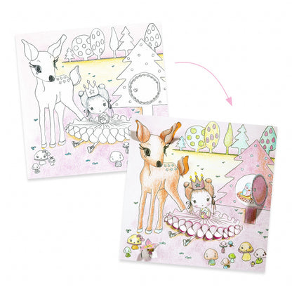 Planse de colorat Surprizele lui Pupi, Djeco